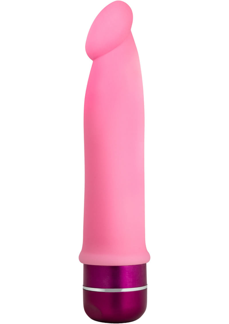 Luxe Purity Vibrating Dildo 7.5in Silicone - Pink