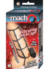 Macho Vibrating Cockcage Sleeve - Black