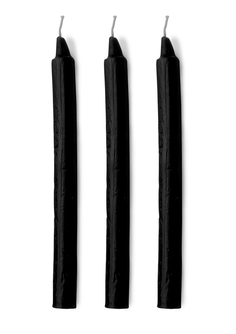 Master Series Dark Drippers Fetish Drip Candles - Black - Set Of 3