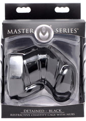 Master Series Detained Restrictive Chastity Cage - Black