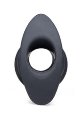 Master Series Silicone Ribbed Hollow Anal Plug
