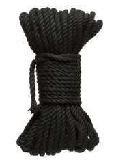 Merci Hogtied Bind and Tie 6mm Hemp Bondage Rope - Black - 50ft