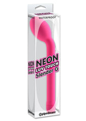 Neon Luv Touch Slender G Vibrator Waterproof - Pink - 7.25in