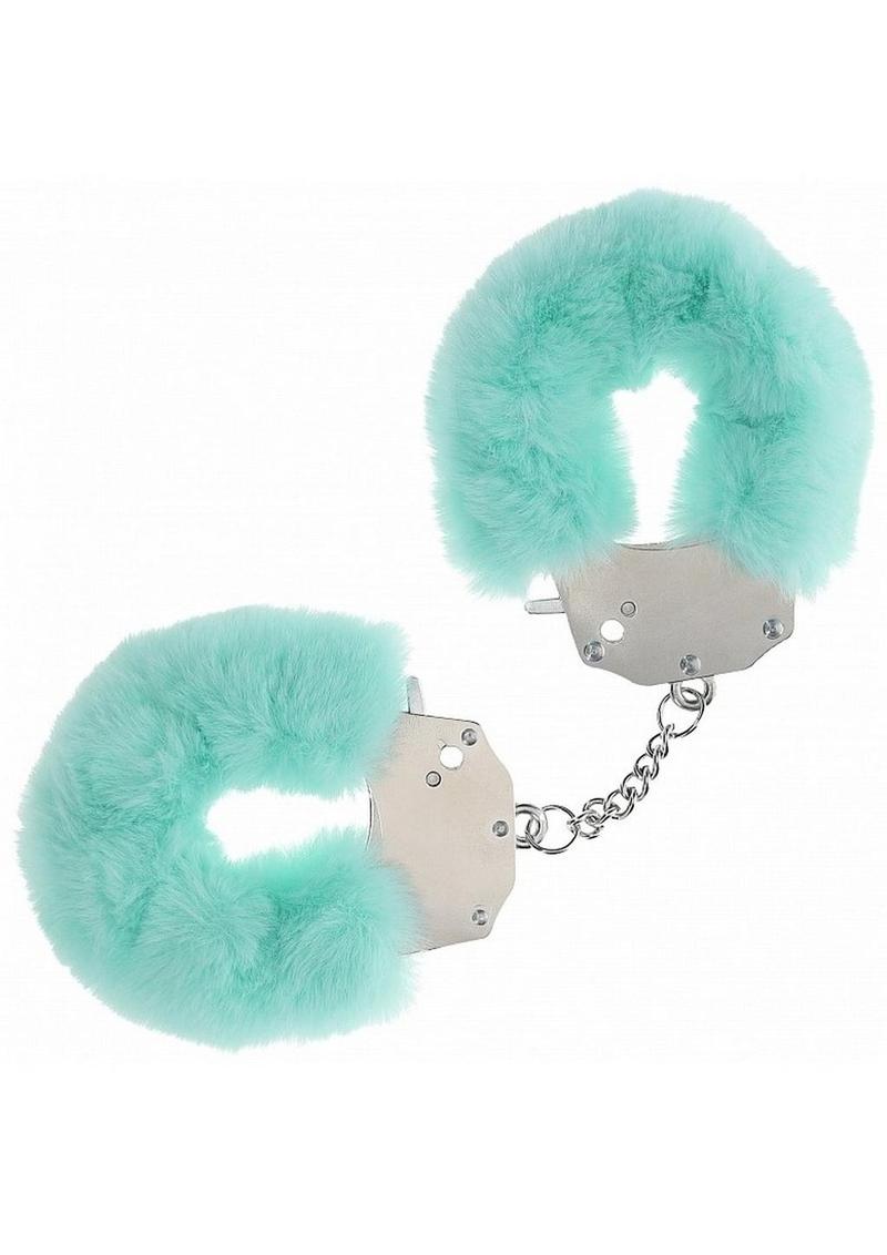 Ouch! Heavy-Duty Fluffy Handcuffs - Powder - Green