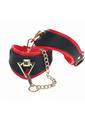 Ouch! Milan Collection Leg Cuffs - Black/Red