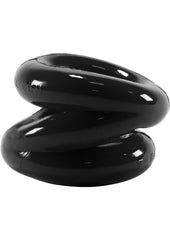 Oxballs Atomic Jock Z-Balls Cock Ring and Ball Stretcher - Black