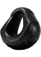 Oxballs Hung Padded Silicone Cock Ring - Black - 3in