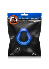 Oxballs Hung Padded Silicone Cock Ring - Blue - 3in