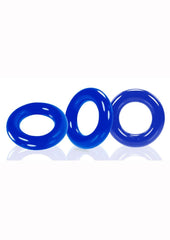 Oxballs Willy Rings Cock Rings - Blue - 3 Pack