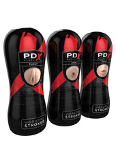 Pdx Elite Fanta Flesh Vibrating Strokers Display 12 Each Per Pop Counter