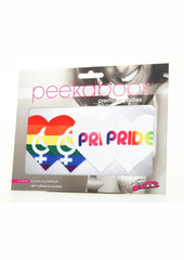 Peekaboo Pride Hearts Pasties - Multicolor/Rainbow