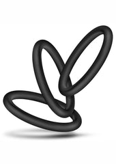 Performance Vs3 Pure Premium Silicone Cock Rings - Black - Large - 3 Pack