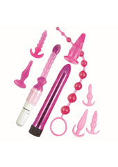 Pink Elite Collection Vibrating Supreme Anal Play Kit