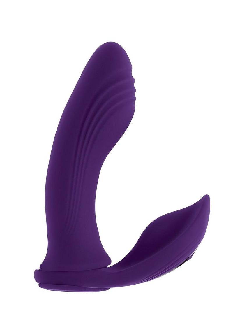 Playboy Mix and Match Silicone Rechargeable Dual Vibrator - Purple