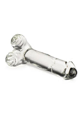 Pleasure Crystals Glass Dildo with Balls