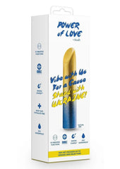 Power Of Love Ukraine Rechargeable Vibrator - Blue/Gold