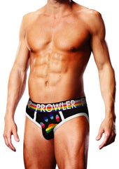 Prowler Black Oversized Paw Brief - Black/Multicolor/Rainbow - Small