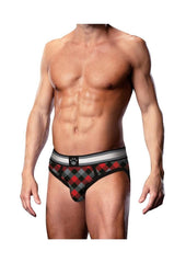Prowler Tartan 1 Brief Lg Blk/Red Fu23 - Black/Red - Large