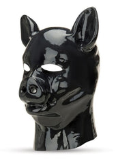 Prowler Red Latex Pig Hood - Black