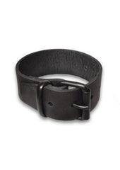 Prowler Red Leather Buckle Bicep Band - Black - Large