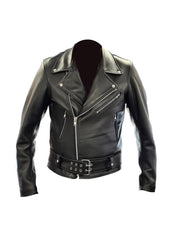 Prowler Red Police Leather Jacket - Black - Large