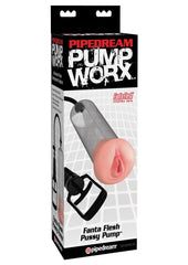 Pump Worx Fanta Flesh Pussy Penis Pump - Clear/Vanilla