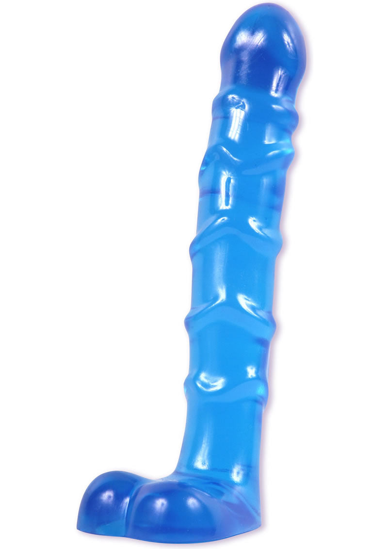 Raging Hard-Ons - Slimline Anal Series - Ass Play Ballsy Dildo with Balls - Blue/Cobalt Blue - 5.5in