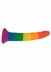 Rainbow Power Drive Strap-On Dildo with Harness - Multicolor - 7in