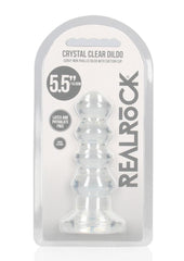 Realrock Curvy Dildo Or Butt Plug - Clear - 5.5in