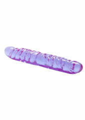 Reflective Gel Veined Double Dildo - Purple - 12in