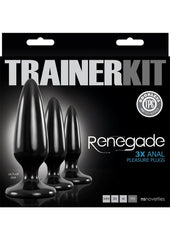 Renegade Pleasure Plug Trainer Anal Plugs - Black - Set Of 3