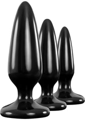 Renegade Pleasure Plug Trainer Anal Plugs - Black - Set Of 3