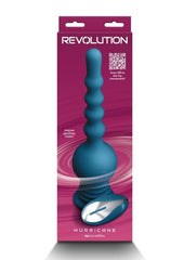 Revolution Hurricane Rechargeable Silicone Vibrator with Remote Control - Teal