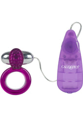 Ring Of Passion Vibrating Cock Ring with Clitoral Stimulation - Purple