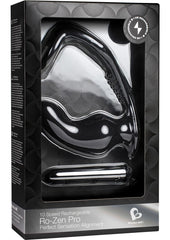 RO-Zen Pro Rechargeable Silicone Cock Ring with Vibrating Butt Plug - Black