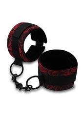 Rosegasm Cuffs with Satin Blindfold - Black/Red/Rose