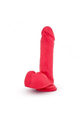 Ruse Big Poppa Silicone Dildo with Balls 7.75in - Cerise