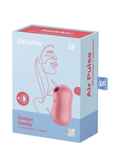 Satisfyer Cotton Candy Rechargeable Silicone Clitoral Stimulator - Light Red/Red