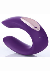 Satisfyer Double Plus Silicone USB Rechargeable Couples Vibrator - Purple