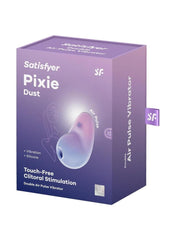 Satisfyer Pixie Dust Rechargeable Silicone Clitoral Stimulator - Pink/Violet