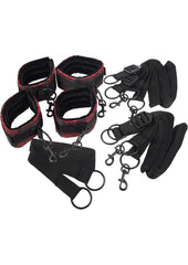 Scandal Bed Restraints - Black/Red