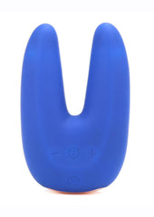 Secret Kisses Dual Motor Rechargeable Silicone Clitoral Vibrator - Blue