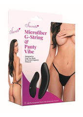 Secrets Lace Panty and Rechargeable Remote Control Panty Vibe - Black - One Size