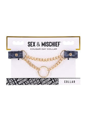 Sex and Mischief Cougar Day Collar - Blue/Gold/Navy