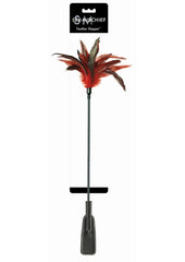 Sex and Mischief Feather Slapper - Black/Red