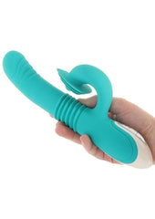 Show Stopper Rechargeable Silicone Dual Vibrator with Clitoral Stimulator