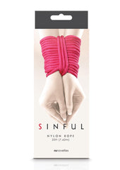 Sinful Nylon Rope - Pink - 25 Ft