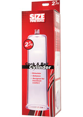 Size Matters Cock and Ball Cylinder - Clear - 2.75in