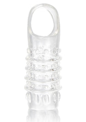 Stimulation Enhancer Textured Penis Sleeve - Clear - 4.25in