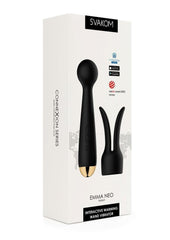 Svakom Emma Neo Silicone Rechargeable Warming Rabbit Vibrator - Black/Gold